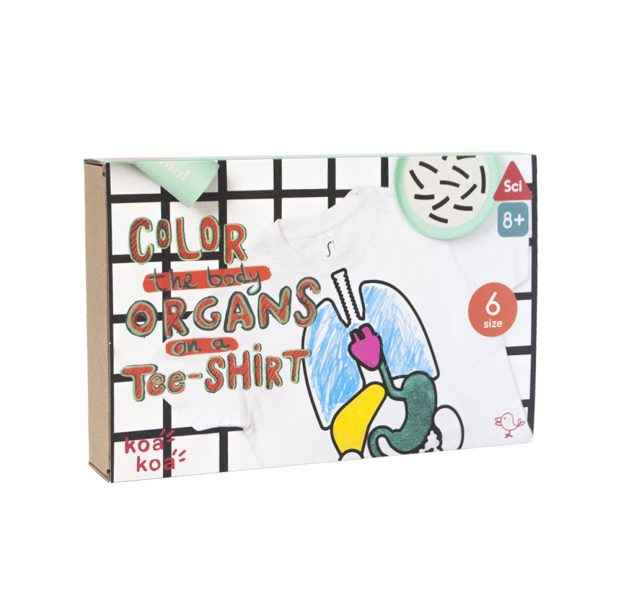T-shirt à colorier Anatomie - Kit DIY