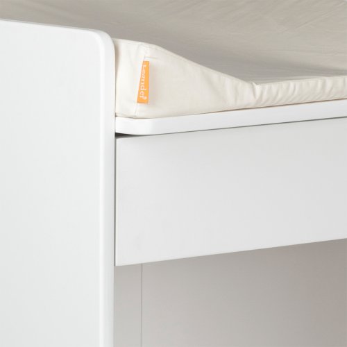 Commode à langer évolutive Leander transformable en bureau - Blanc satiné