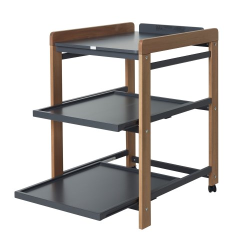 Table à langer Comfort avec roues - Moon shadow/Naturel