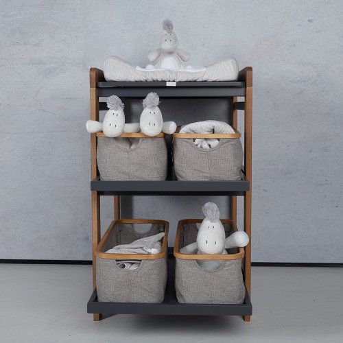 Table à langer Comfort avec roues - Moon shadow/Naturel