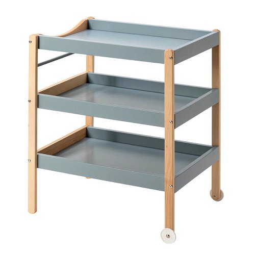 Table à langer Margot 3 plateaux - Bleu gris