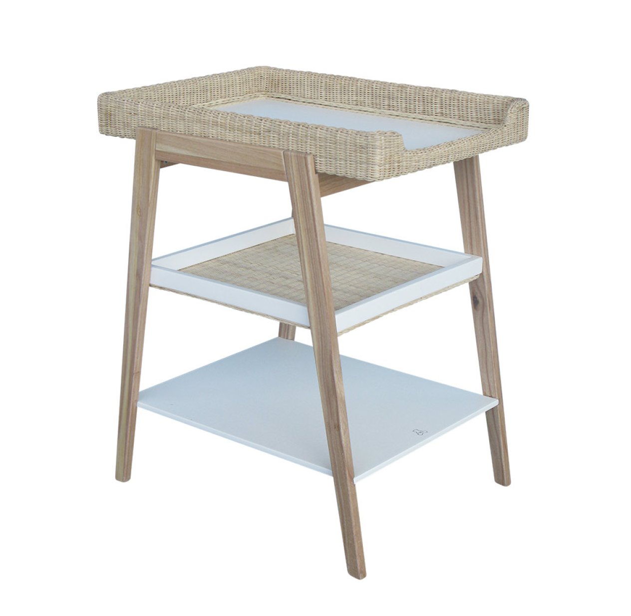 Table à langer en osier Marélia - Blanc