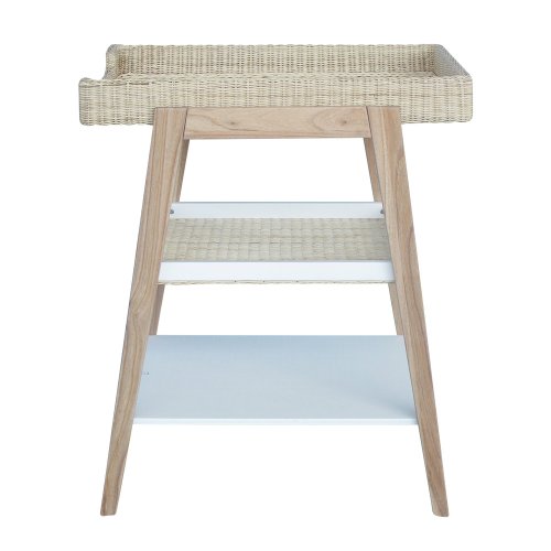 Table à langer en osier Marélia - Blanc