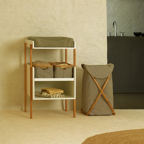 Table à langer Vintage - Blanc/Naturel