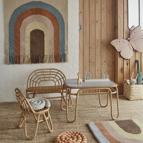 Table enfant en rotin Rainbow