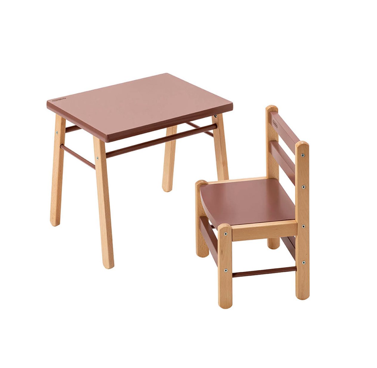 Table Gabriel et Chaise Enfant Louise - Vieux rose