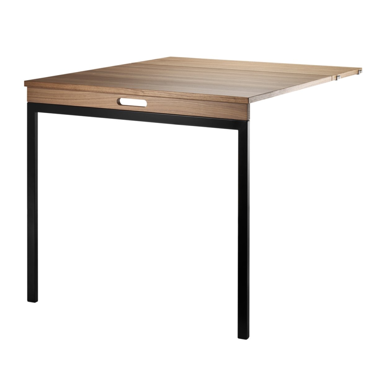 Table murale pliante - Noyer / Noir