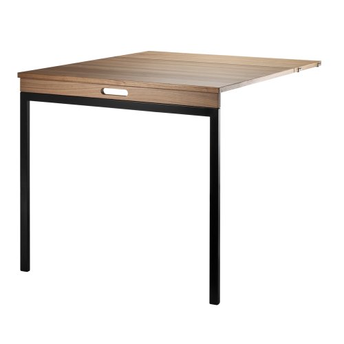 Table murale pliante - Noyer / Noir