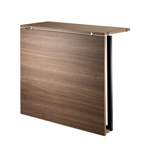 Table murale pliante - Noyer / Noir