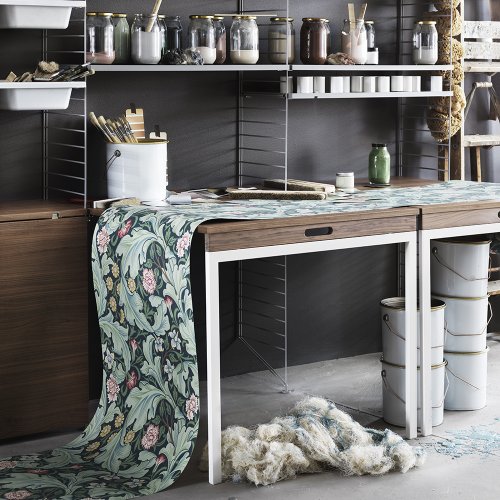 Table murale pliante - Noyer / Blanc