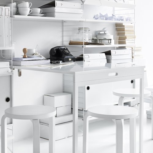 Table murale pliante - Blanc