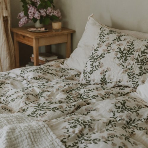 Taie d'oreiller mousseline - Chèvrefeuille