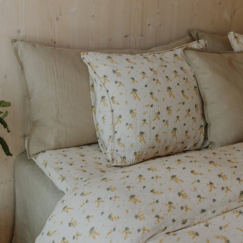 Taie d'oreiller mousseline - Mimosa