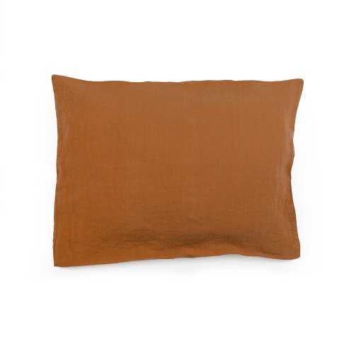 Taie d'oreiller en lin 50 x 60 - Rouille