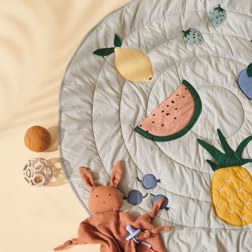 Tapis d'éveil Fruit Gitta - Bleu clair