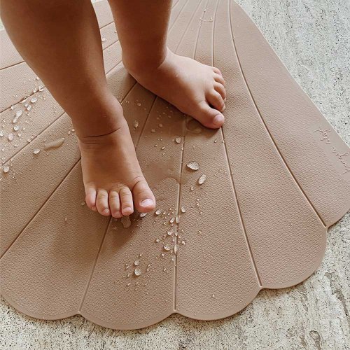Tapis de bain Coquillage - Rose poudré