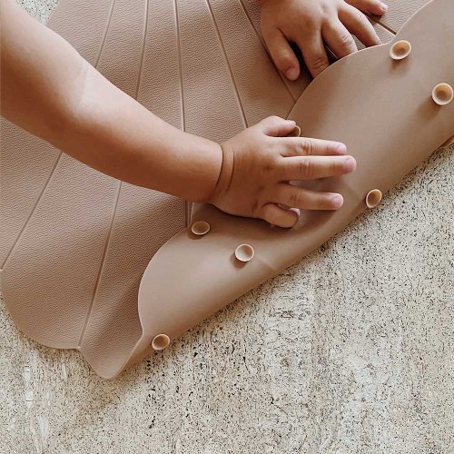 Tapis de bain Coquillage - Rose poudré