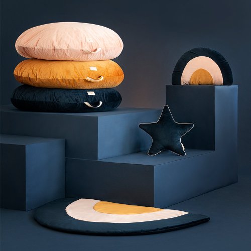 Tapis de Jeu Velours Arc-en-Ciel - Bleu nuit