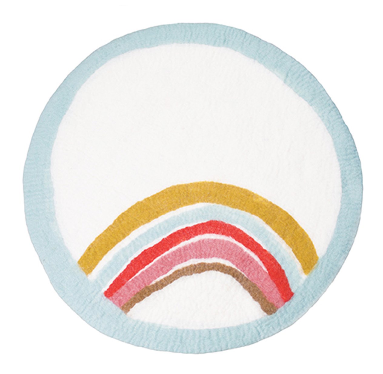 Tapis Indreni arc-en-ciel 120 cm - Jade/Naturel