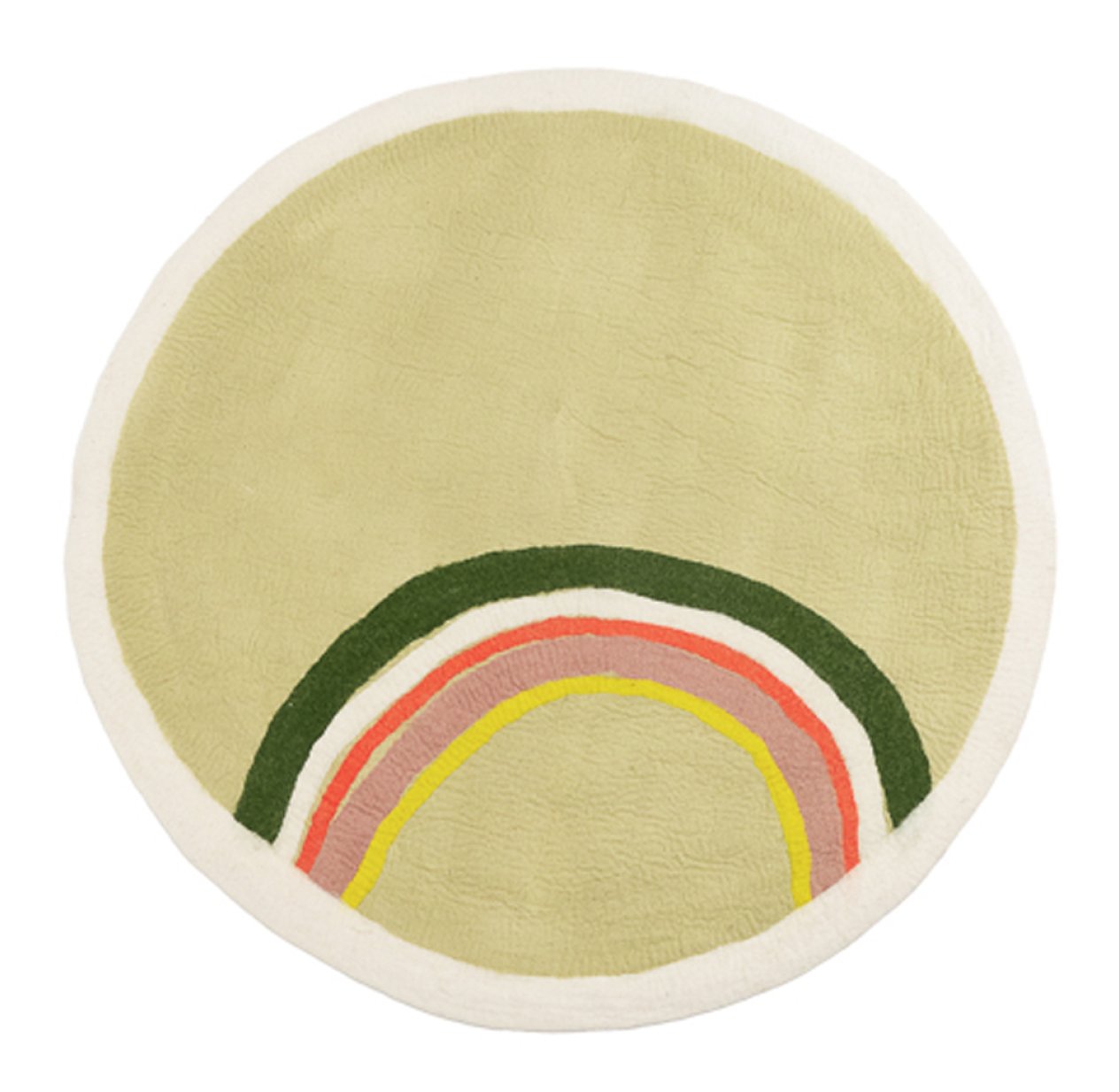 Tapis Indreni arc-en-ciel 120 cm - Naturel/Tilleul