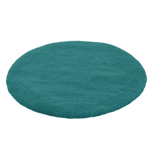 Tapis Kali en feutre 120 cm - Bleu canard