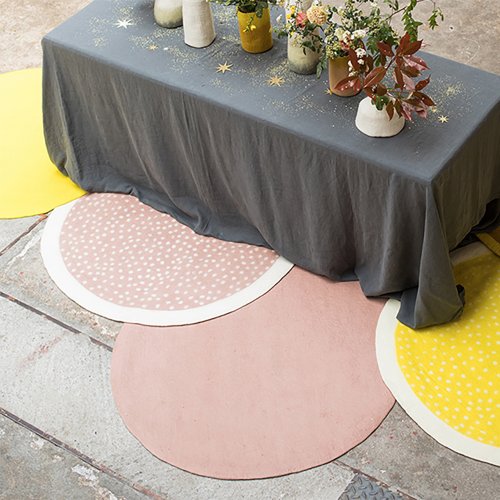 Tapis Kali en feutre 120 cm - Pierre