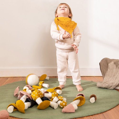 Tapis Kali en feutre 120 cm - Vert tendre