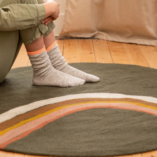 Tapis Indreni Arc-en-Ciel 120 cm - Gris minéral