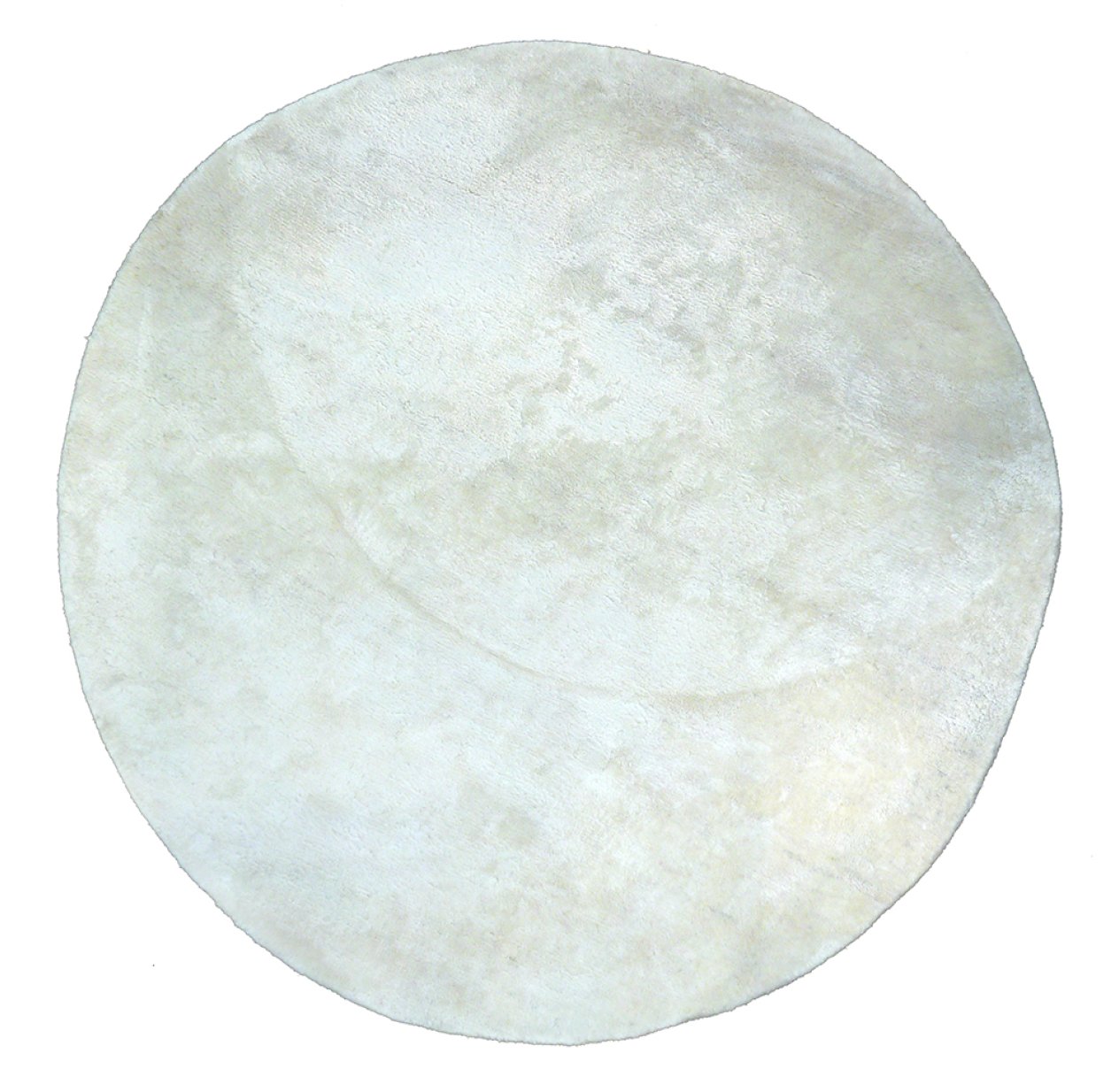 Tapis Rond poils courts - Blanc