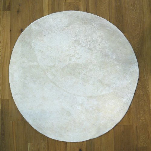 Tapis Rond poils courts - Blanc