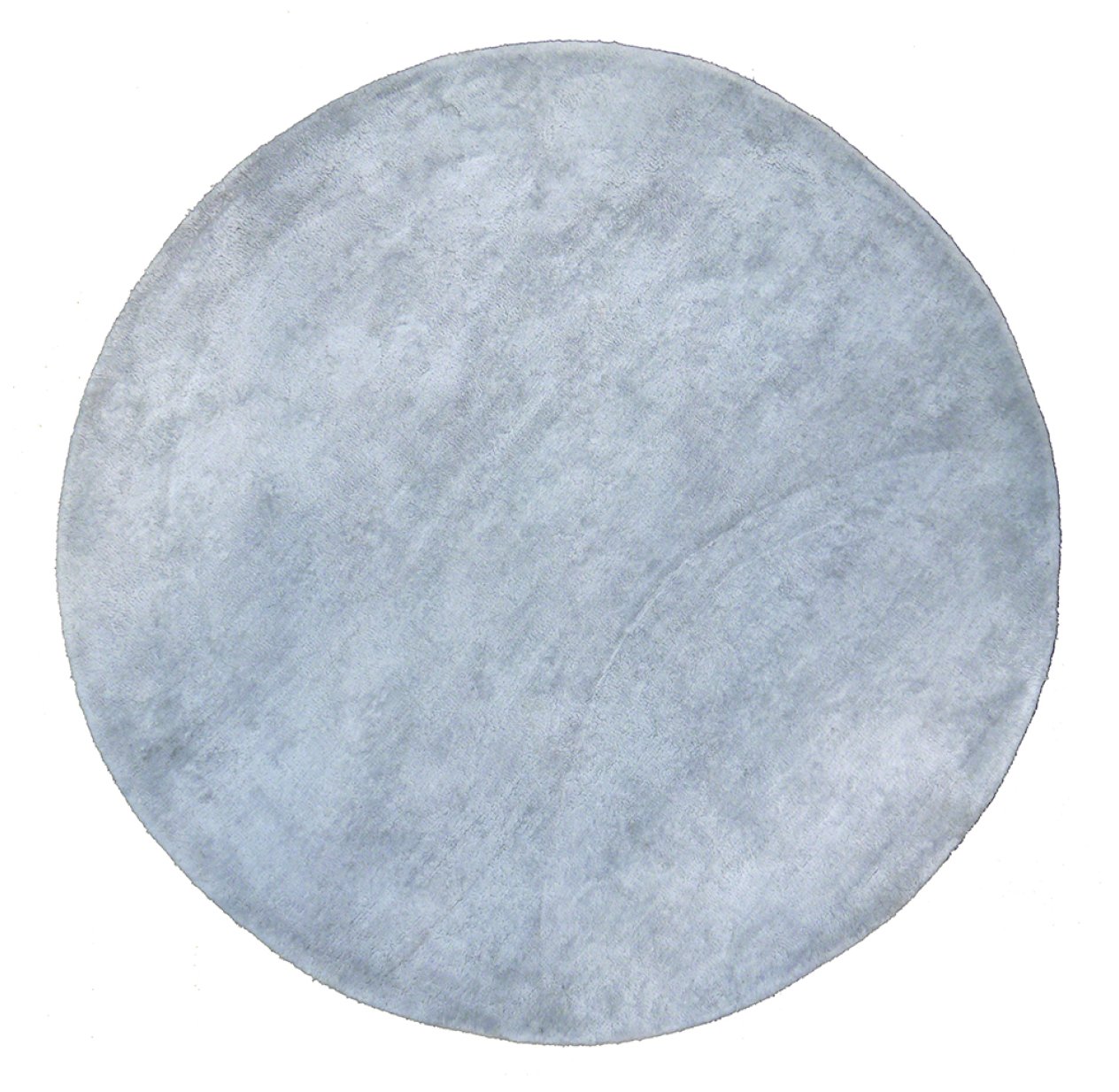Tapis Rond poils courts - Gris clair