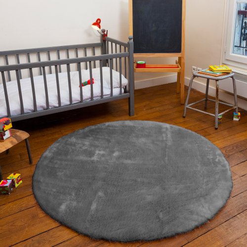 Tapis Rond - Anthracite
