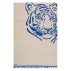 Tapis Tigre - Gris/Bleu Electrique