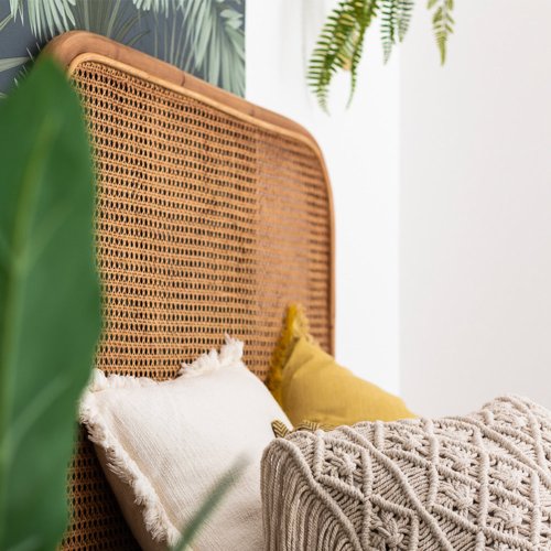 Tête de lit en rotin et cannage Jack