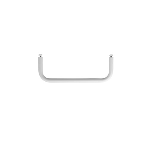 Tige 30 cm pour étagère en métal - Blanc