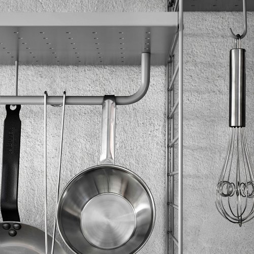 Tige 58 cm pour étagère en métal - Gris