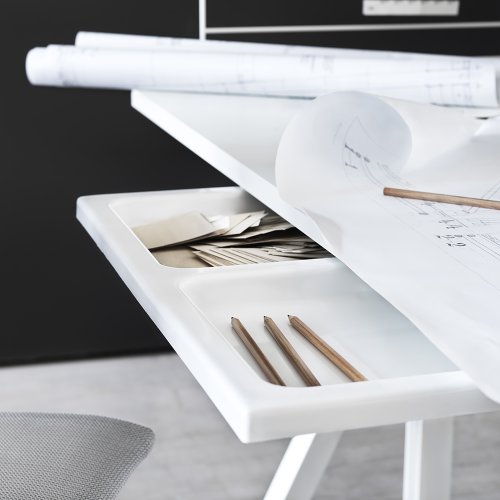 Tiroir pour plateau bureau - Blanc