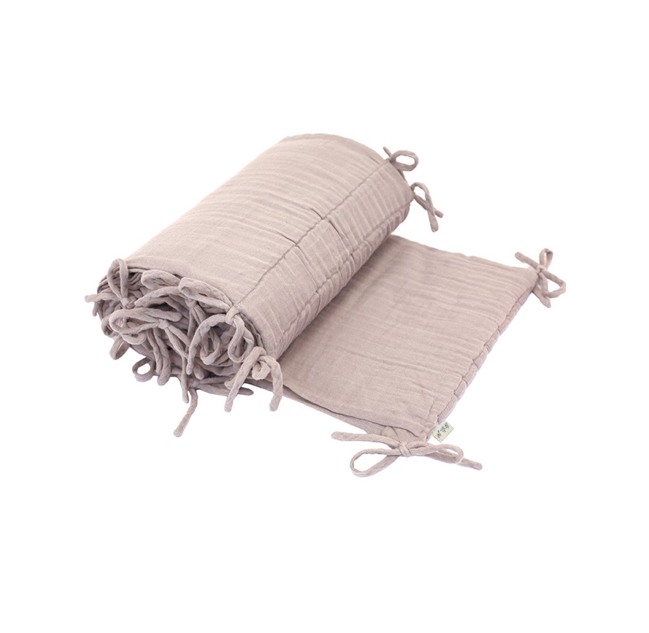 Tour de lit en gaze de coton - Rose poudré