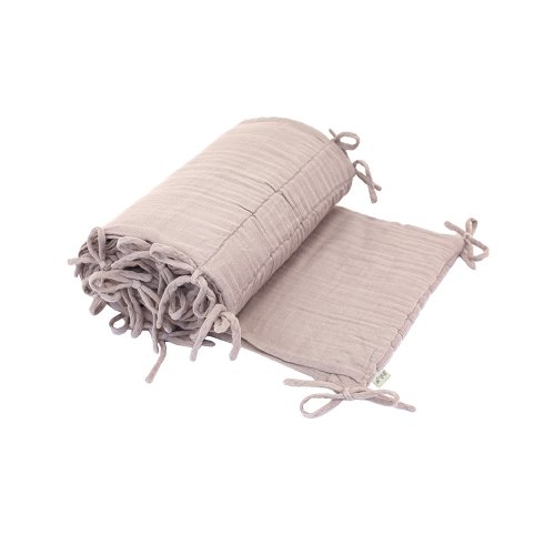 Tour de lit en gaze de coton - Rose poudré