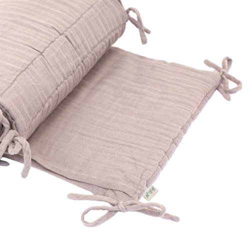 Tour de lit en gaze de coton - Rose poudré