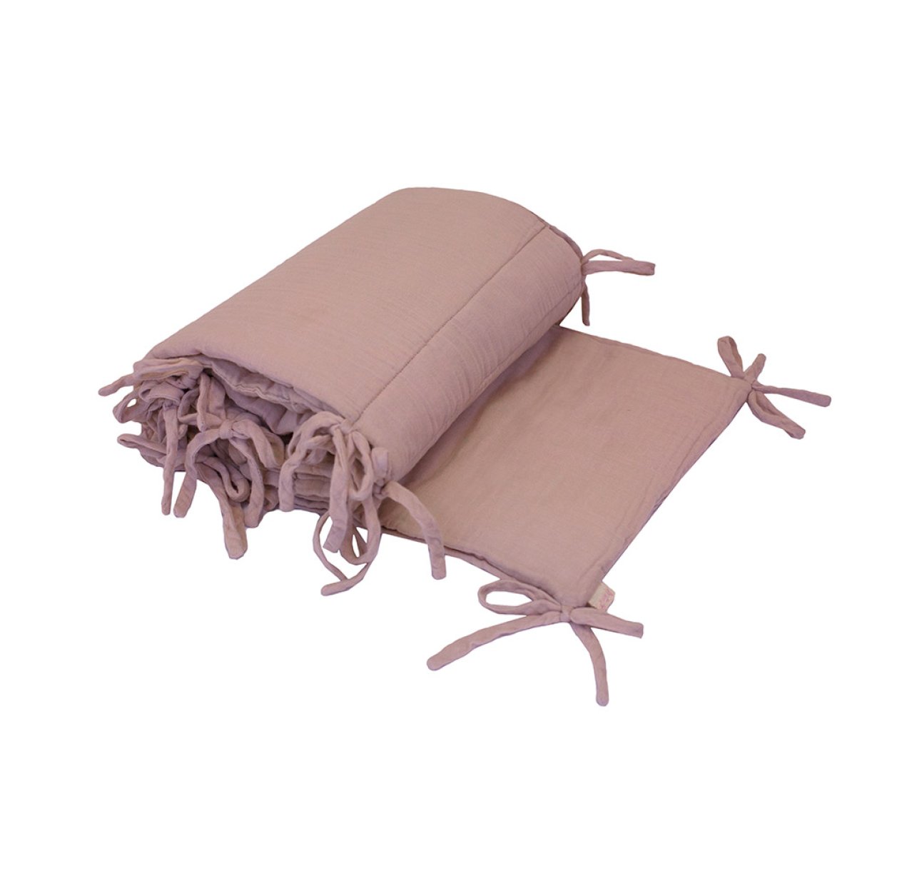 Tour de lit en gaze de coton - Vieux rose