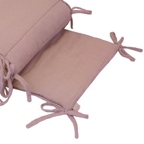 Tour de lit en gaze de coton - Vieux rose