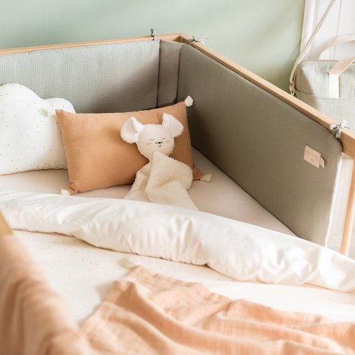 Tour de lit bébé Nest nid d'abeille Elements - Vert Laurier