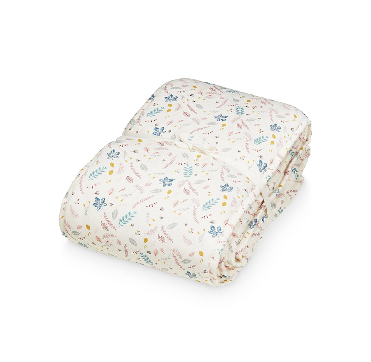 Tour de lit Pressed leaves rose - Blanc