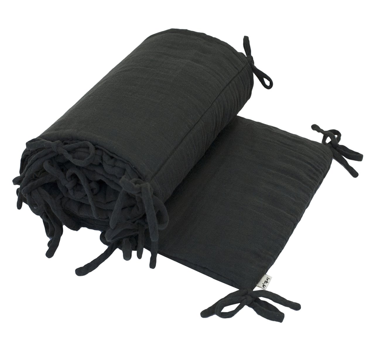 Tour de lit en gaze de coton - Anthracite