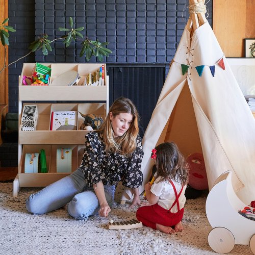 Toy store coffre à jouets - Blanc/Bouleau