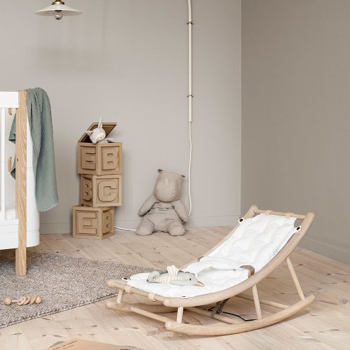 Transat Bébé évolutif Wood - Chêne/Blanc