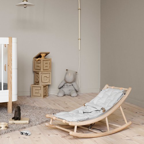 Transat Bébé évolutif Wood - Chêne/Gris