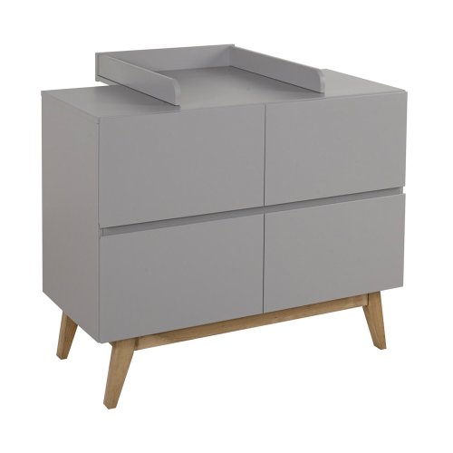 Commode à langer 4 tiroirs Trendy - Griffin grey