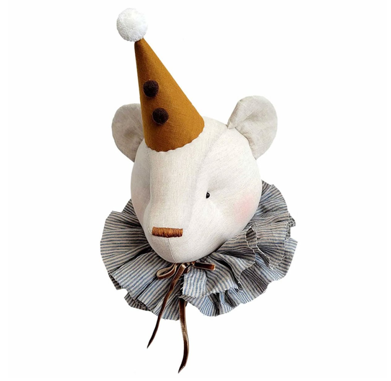 Tête d'Ours Blanc - Col rayé